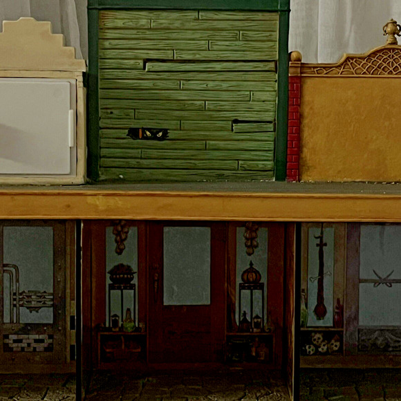 2005 Hallmark Haunting Collection Dead Wood Shops Ghost Town Lighted Box Table - Picture 8 of 16